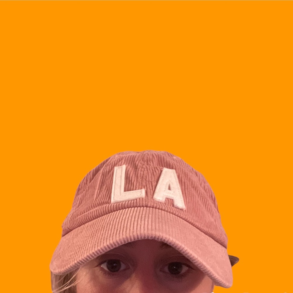 PINK CORDUROY LA HAT